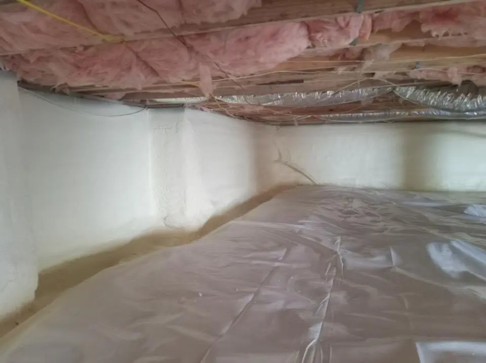 Crawl space encapsulation with closed-cell spray foam for Roof Maintenance in Elkridge